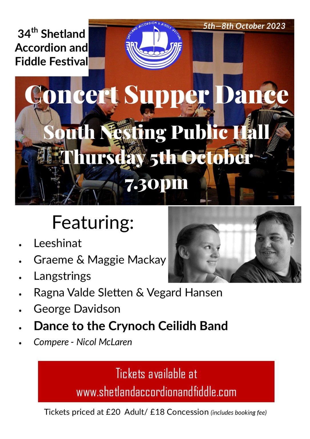 Concert, Supper, Dance South Nesting Public Hall Shetland Accordion